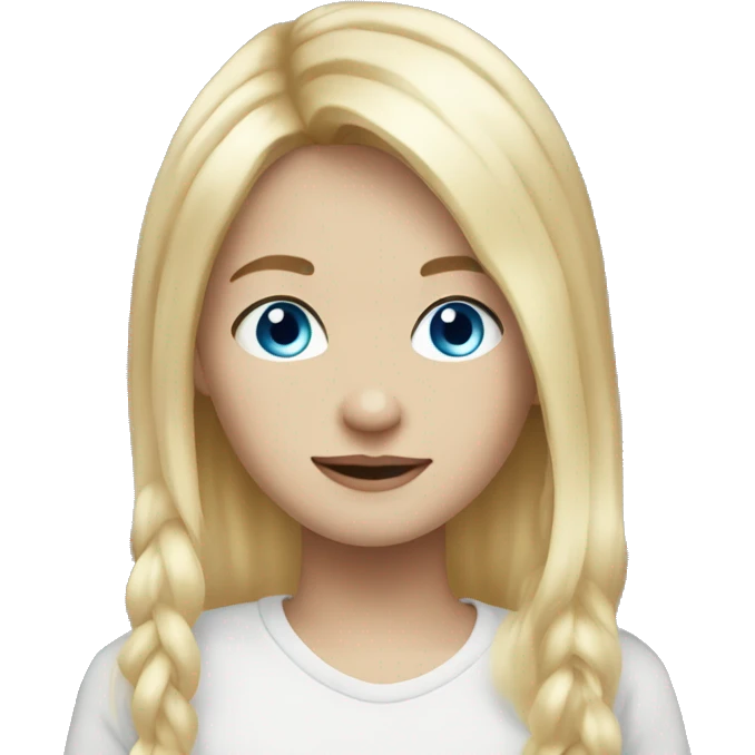 kid blonde hair blue eyes white skin emoji