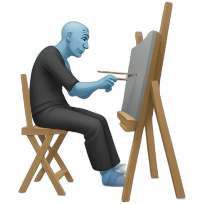 Picasso paints emoji