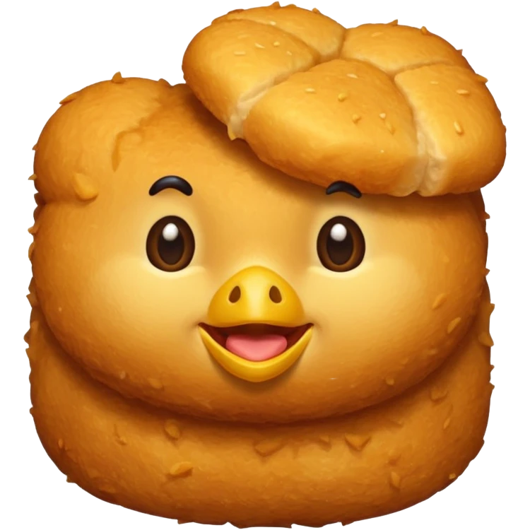 Chicken Nugget food emoji without a face emoji