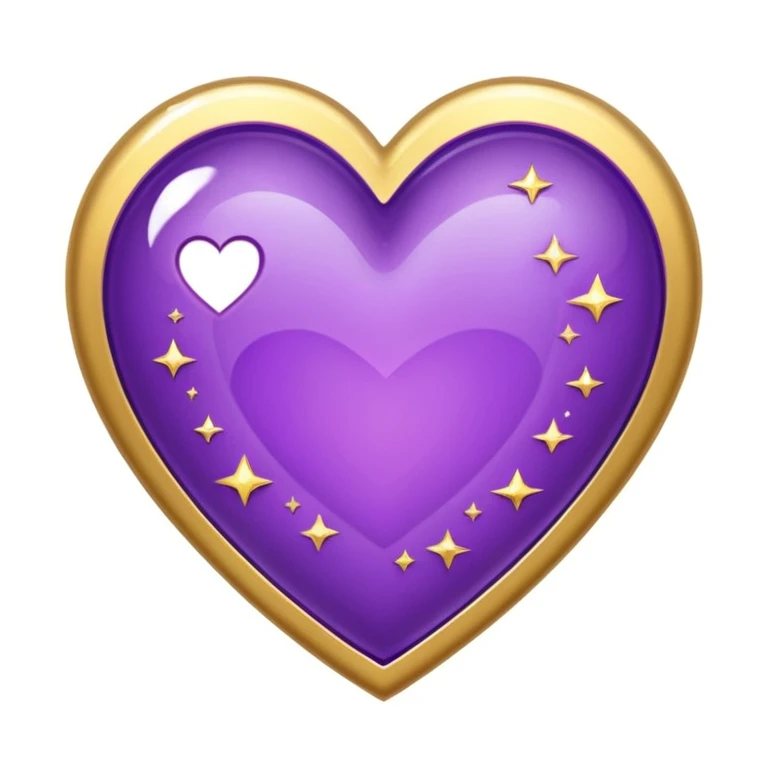 purple heart with sparkles emoji