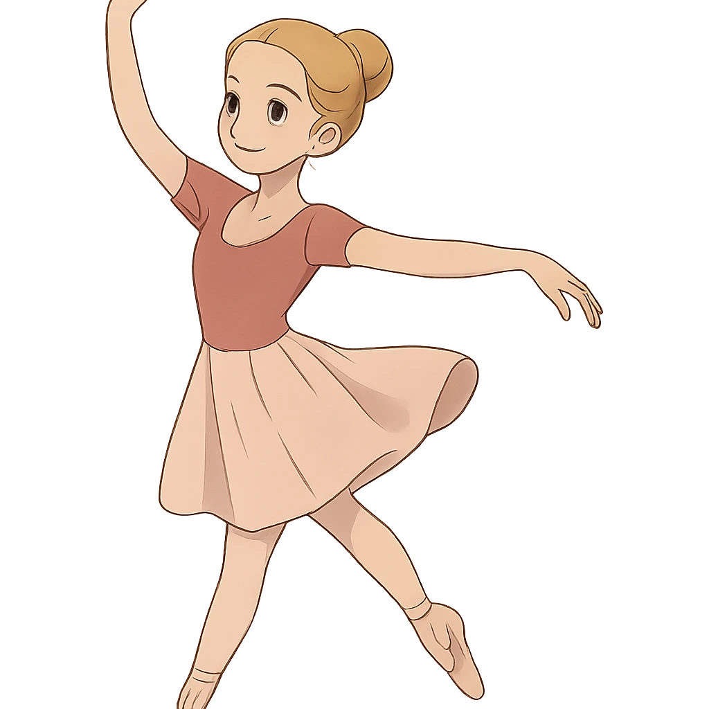 Dana Dawson with blond hair in a chignon, dance pose emoji