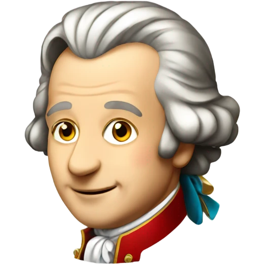 Mozart looking happy emoji