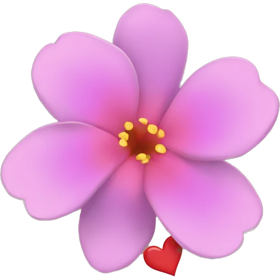 Flor con corazón emoji