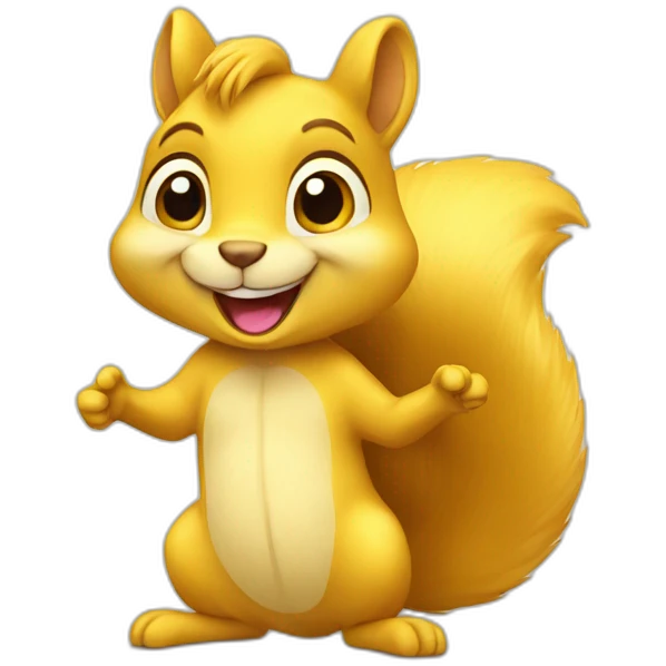 cheerful yellow squirrel emoji