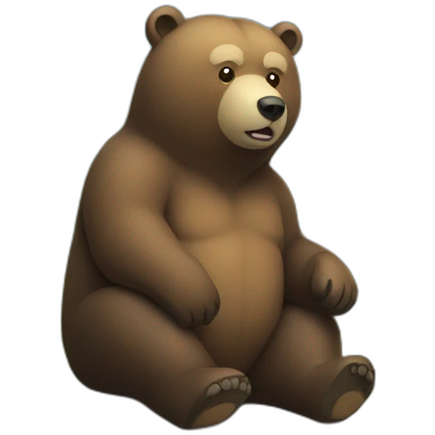 Bear on a hill emoji