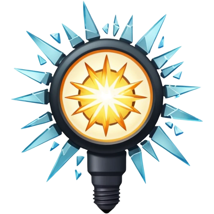 exploding spotlight emoji