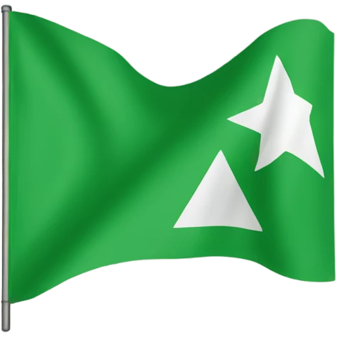 green triangle shaped flag emoji