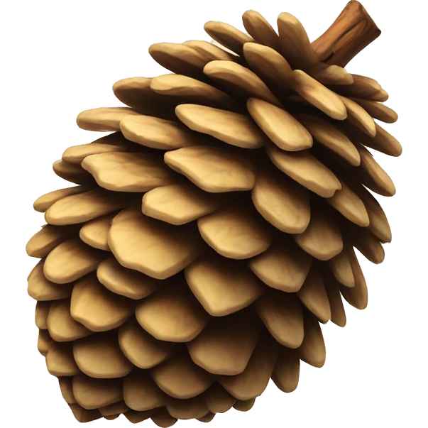 Pine Cone with smiley face emoji