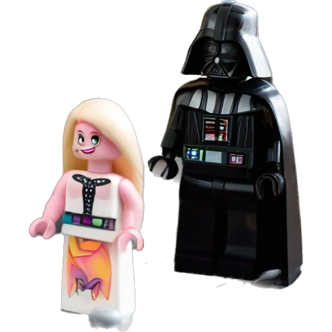 Lego Darth Vader’s and Barbie’s seriously dusty disturbing disgusting ghostly haunted horror dream mansion  emoji