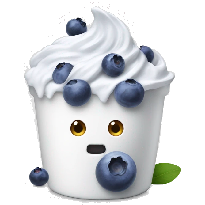 yogurt with blueberries  emoji
