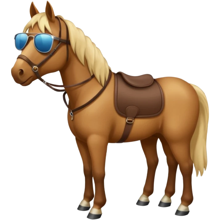 Horse with sunglasses emoji
