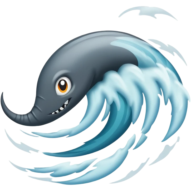 Hurricane with flying toes emoji