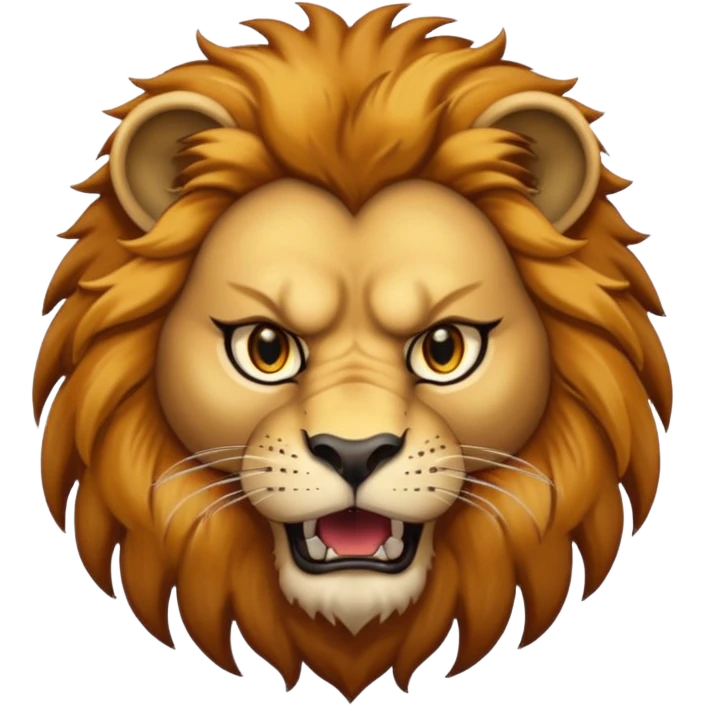 Angry lion emoji