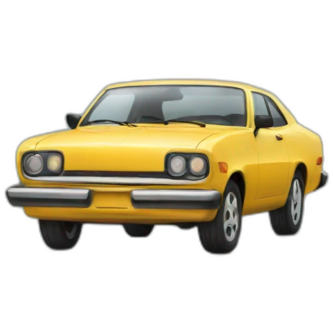 Car with a cigarette emoji