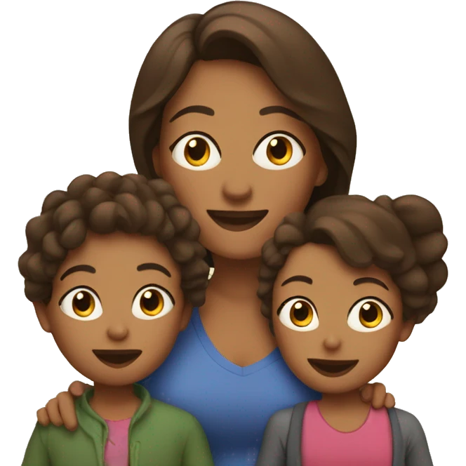 mom and kids emoji