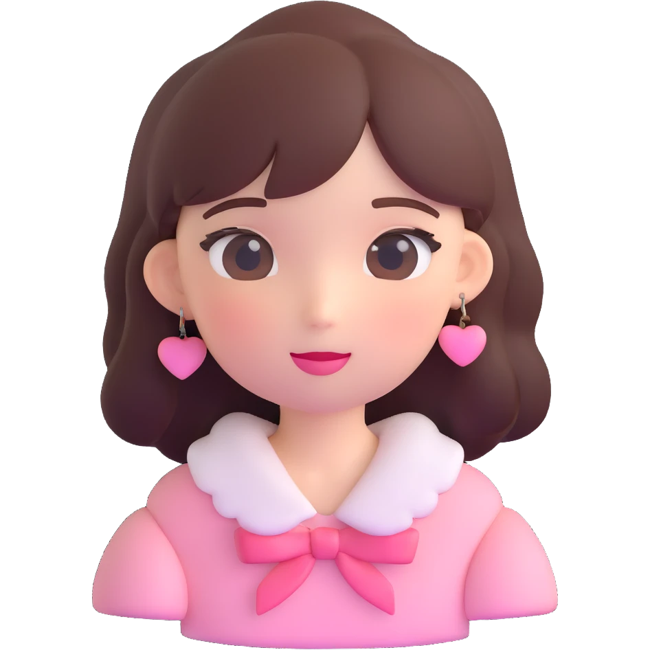cute soft girl with pastel aesthetic and blush emoji