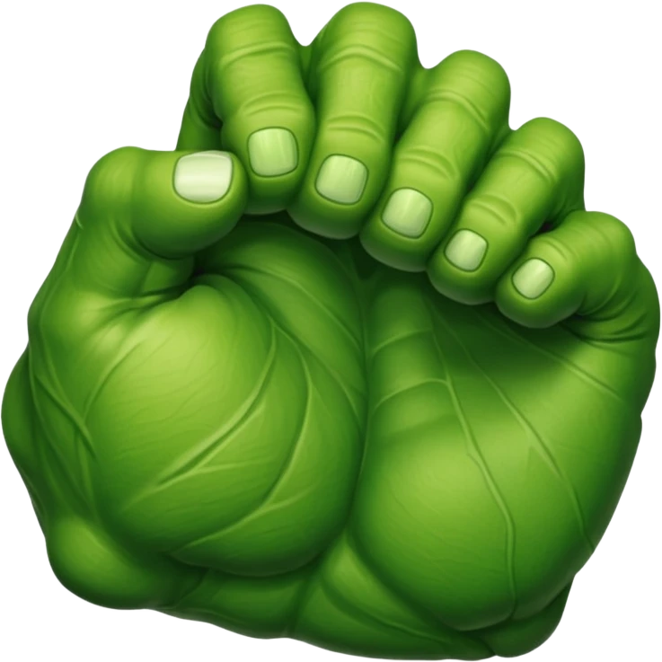 big muscular green cool hulks fist  emoji