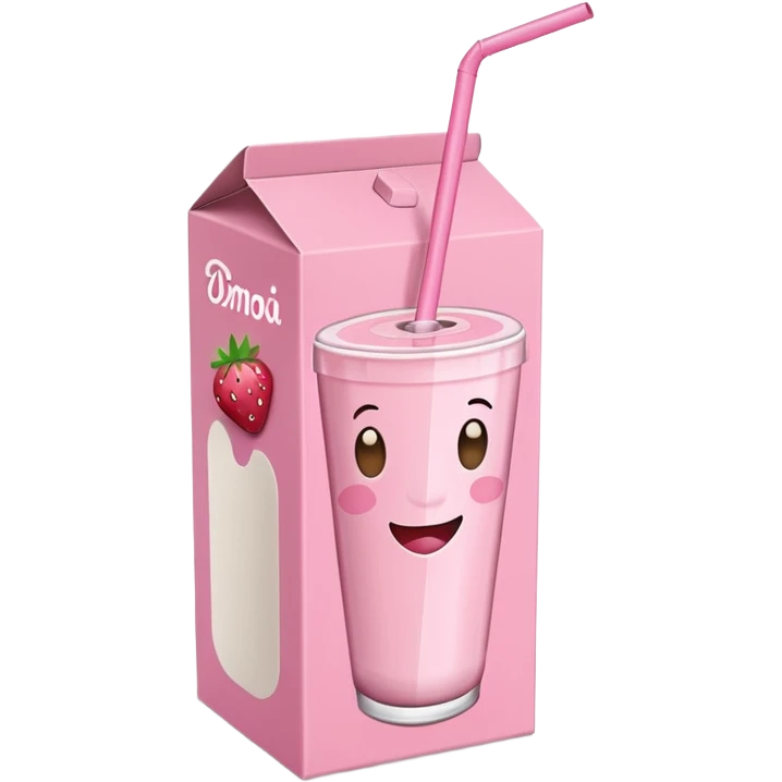 strawberry milk box emoji