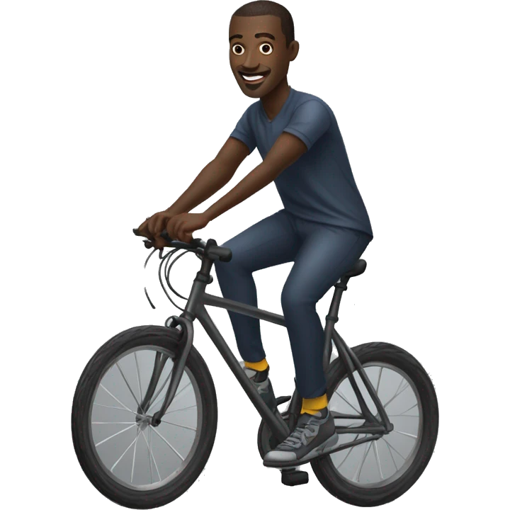 Ousmane sonko sur un velo emoji