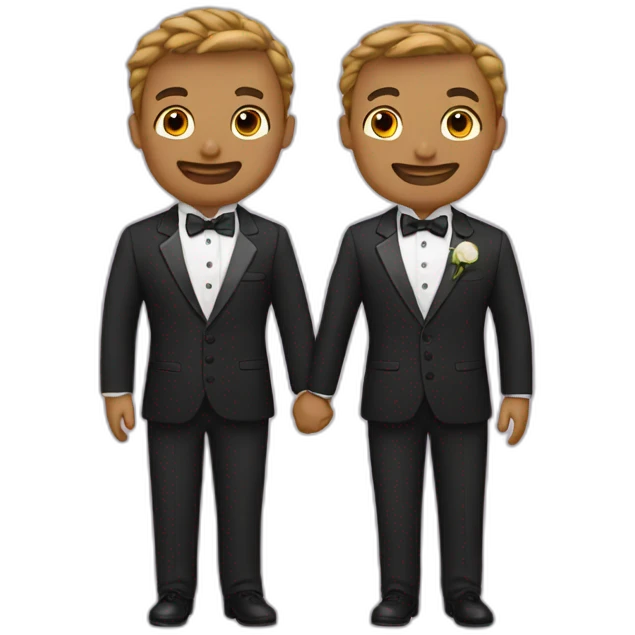 Two grooms emoji