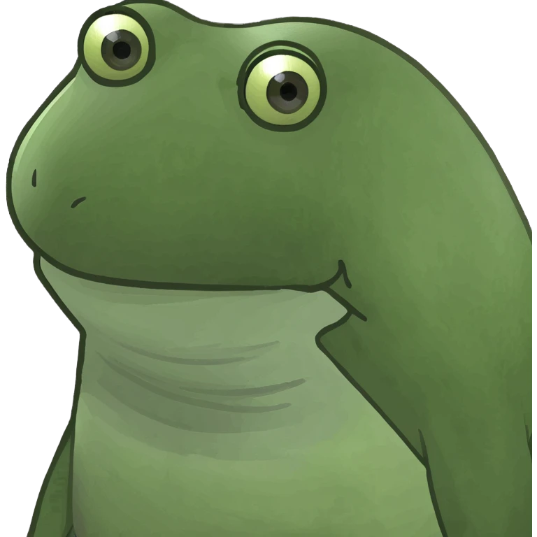 bufo frog wearing a Hitai-ate emoji