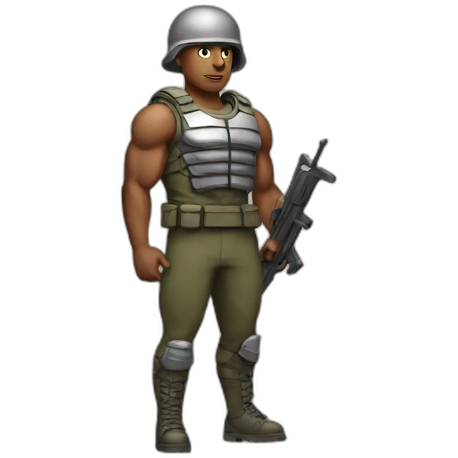 muscular soldier emoji