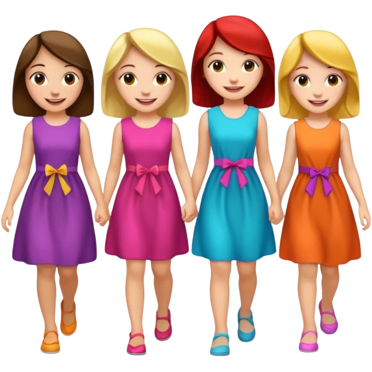 Gezen kız arkadaş grubu emoji