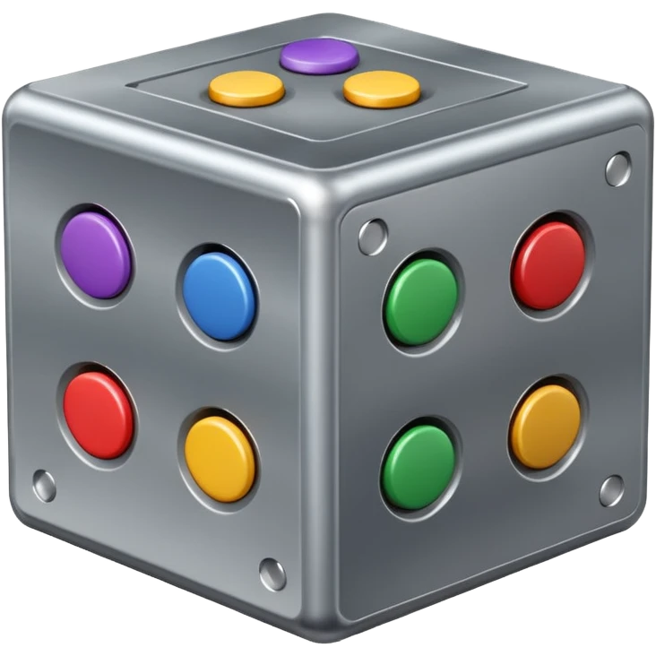 very big metal cube with standing monitors on top and many buttons emoji