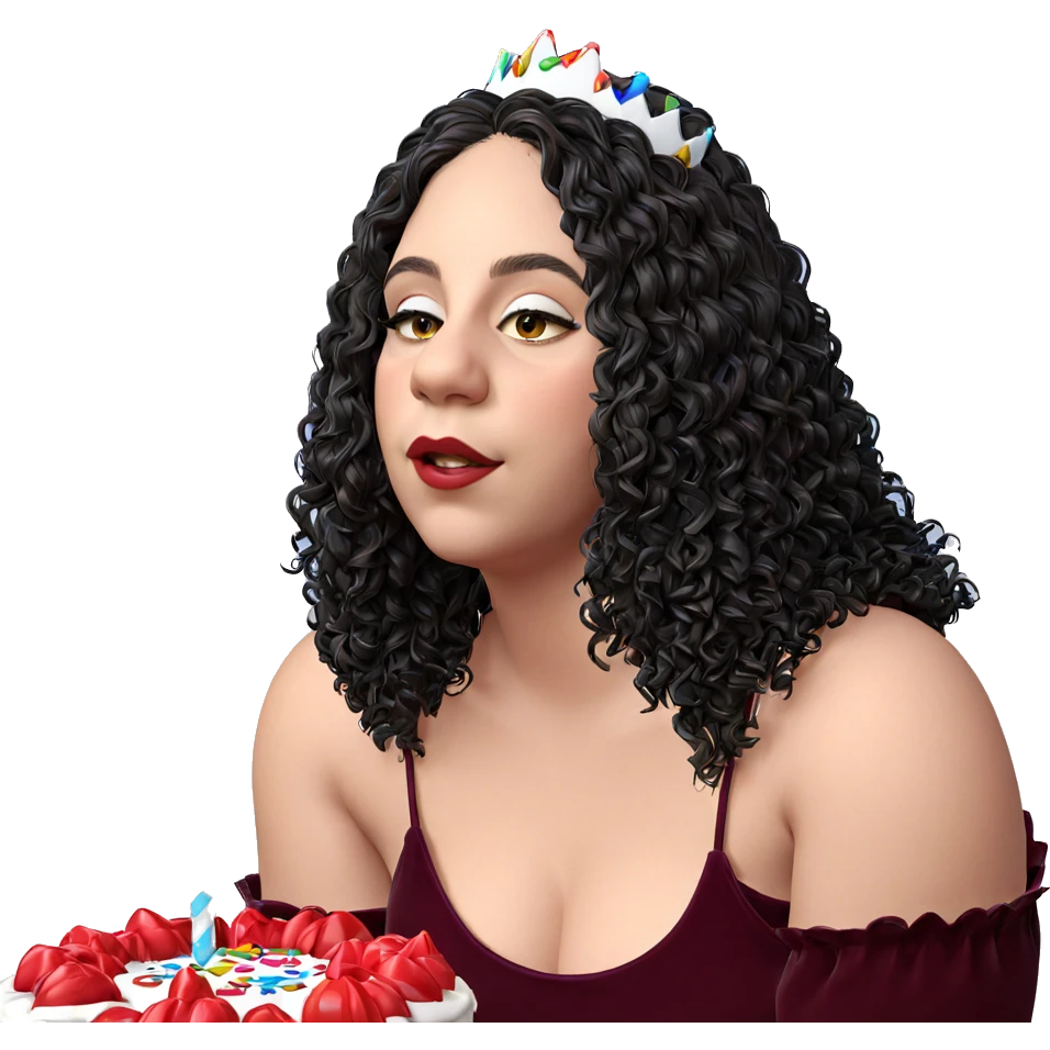 girl with cake and candles emoji