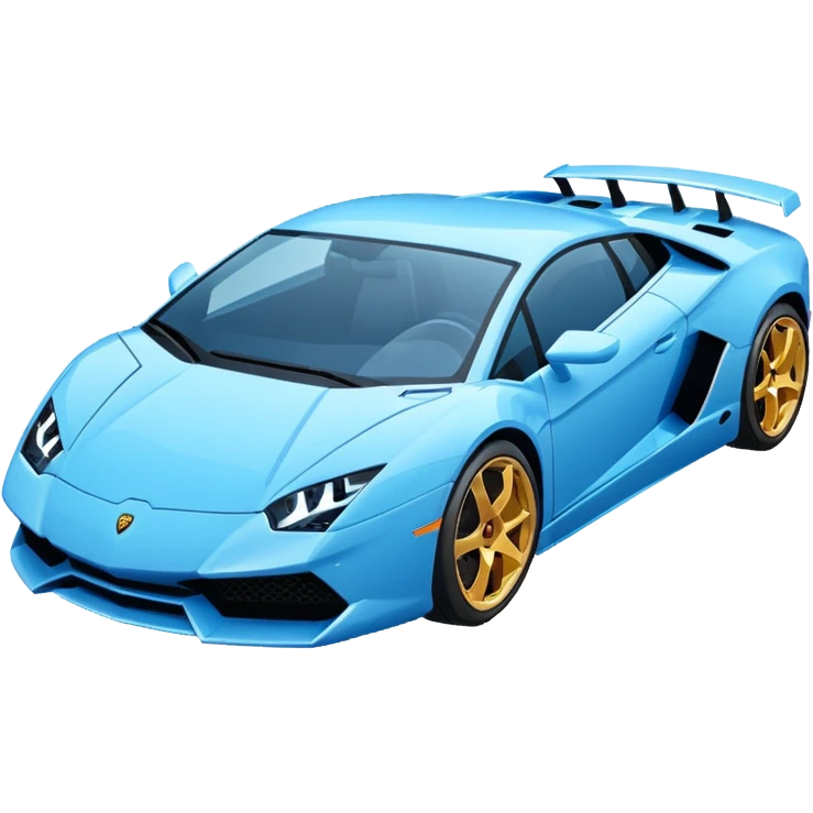 Make a sports car emoji lambo blue a light blue combo for the color emoji