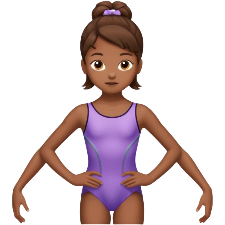 Una patinadora de 12 años y es morena de pelo y lleva un mallott super bonito emoji