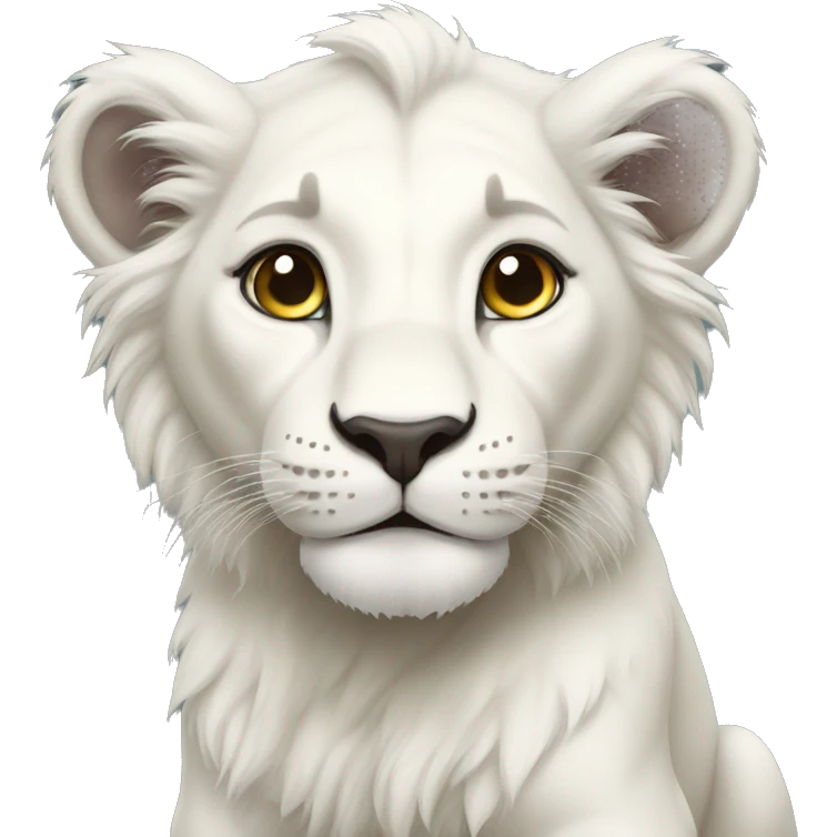 Baby white lion  emoji
