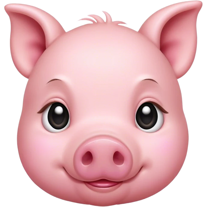 Сute baby pig with small peepee emoji