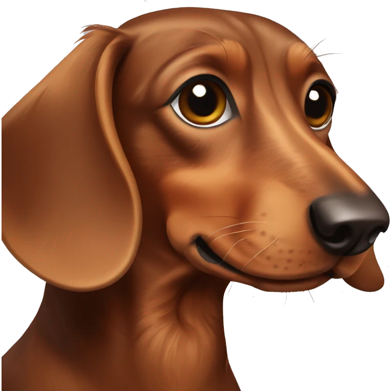 Brown Long-haired dachshund emoji