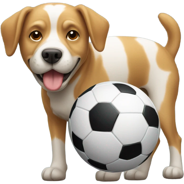 Dog and soccer ball emoji