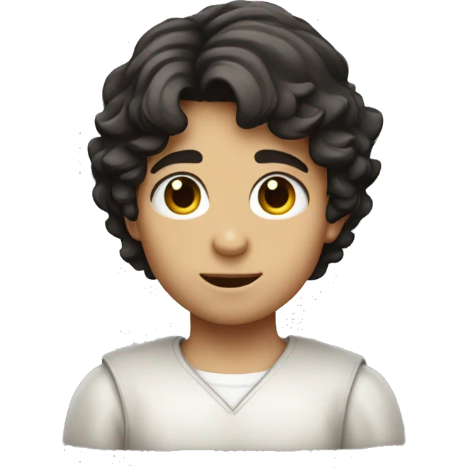 caucasian dark hair kid angel  emoji