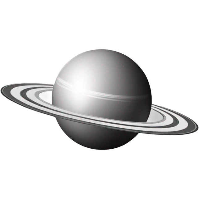Saturn in silver  emoji
