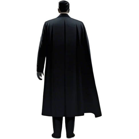 A dramatic, large collage featuring sinister villains and Alfred Hitchcock's silhouette. In the background, Gotham's gloomy cityscape with dim lighting. A flock of black birds flies ominously overhead. The atmosphere is tense, suspenseful, and mysterious. Transparent background. emoji