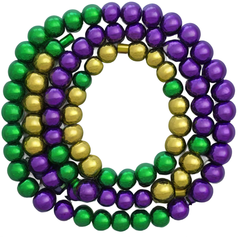 Realistic mardi gras beads  emoji