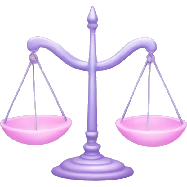 Pastel pink Libra symbol  emoji