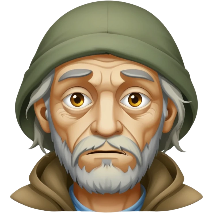 Homeless dirty man High on drugs emoji
