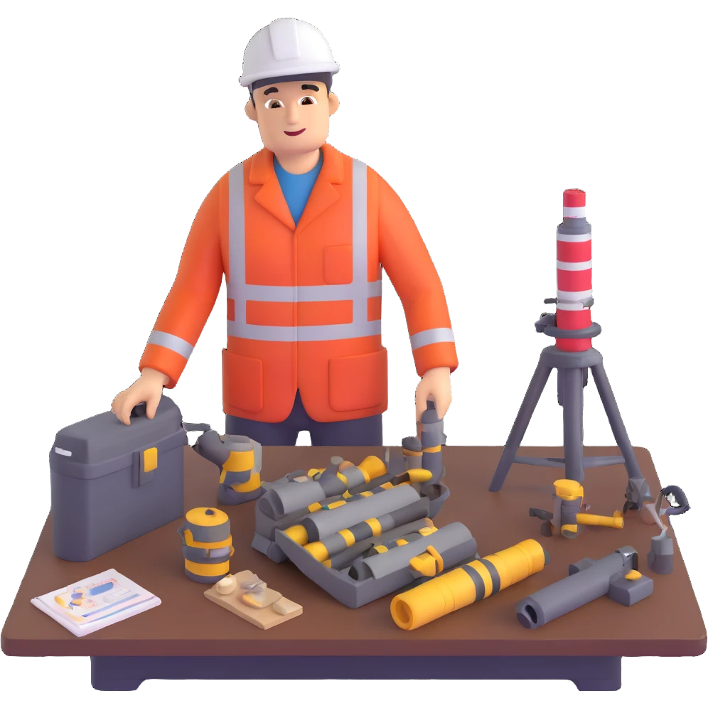 Marine geologist working with core samples and scientific equipment on ship deck emoji