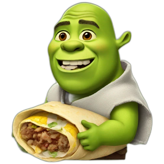 shrek eating a burrito emoji