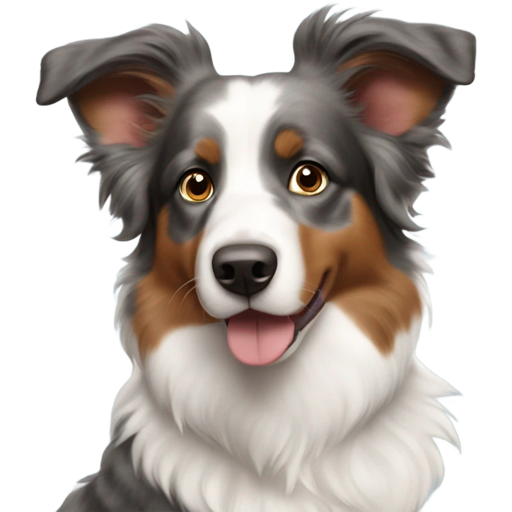 australian shepherd with cavalier ears emoji