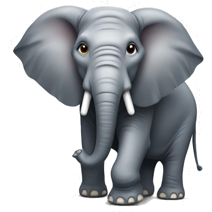 An elephant with a huge trunk emoji