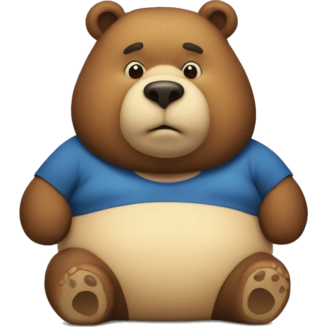 chubby bear with a belly emoji