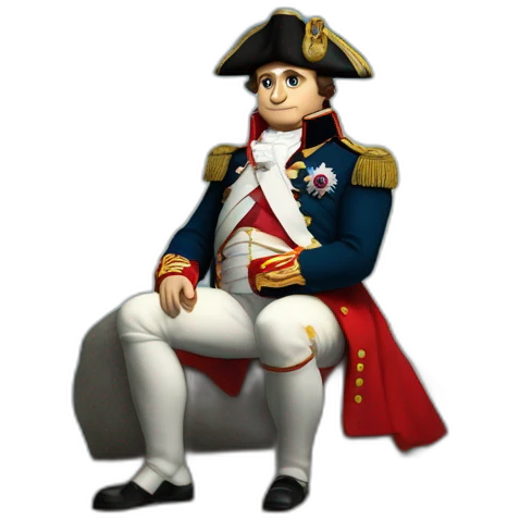 napoleon bonaparte sitting on a rock emoji