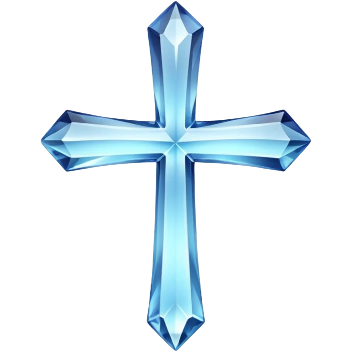 a crystal cross emoji