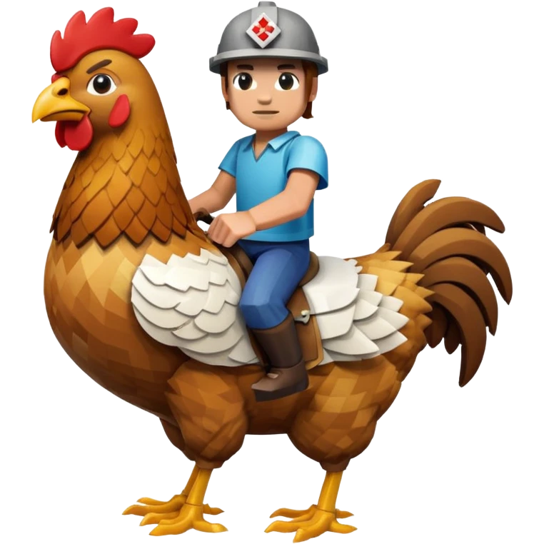 Minecraft chicken jockey emoji