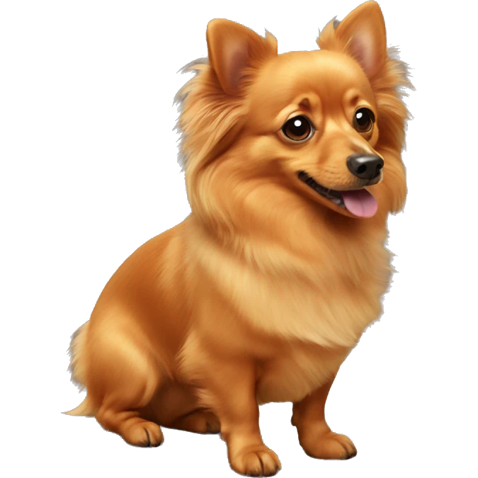 Orange Pomeranian dachshund  emoji
